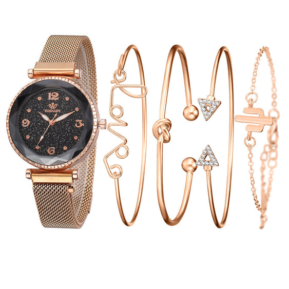 Watches Starry Sky Magnet Buckle Fashion Bracelet Wristwatch