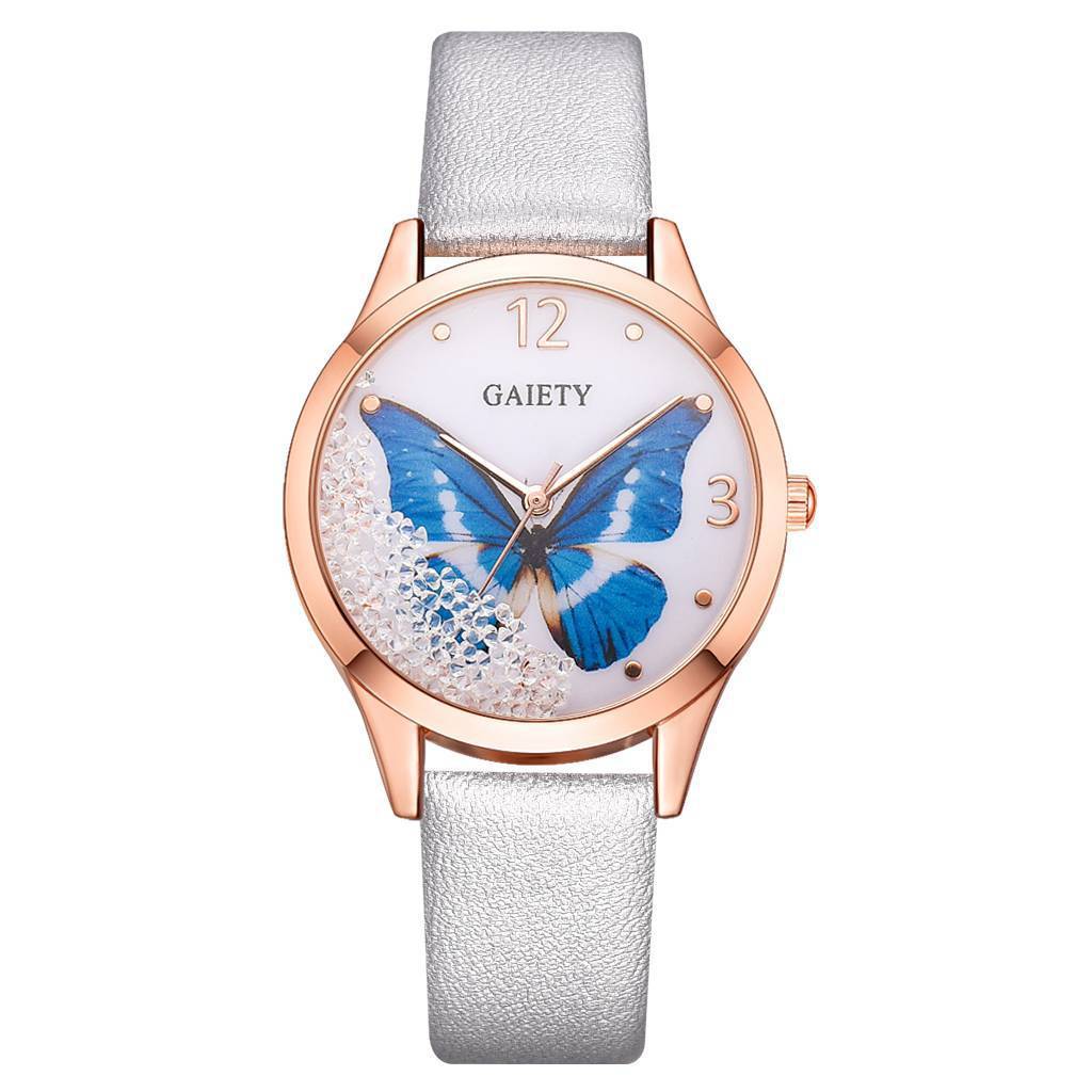 Gaiety Luxury Removable Rhinestone Butterfly Women's Watch