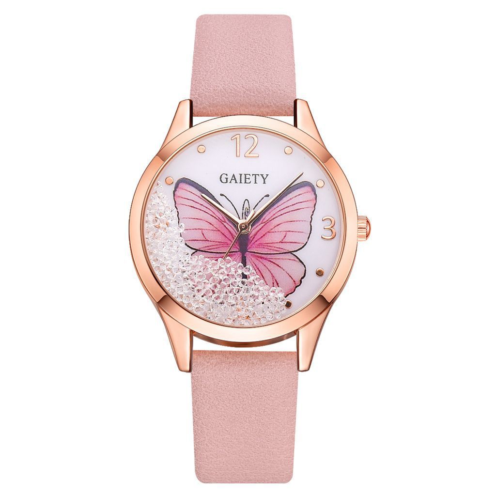 Gaiety Luxury Removable Rhinestone Butterfly Women's Watch