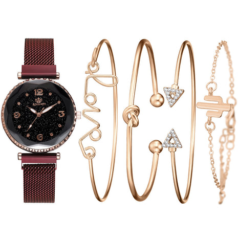 Watches Starry Sky Magnet Buckle Fashion Bracelet Wristwatch