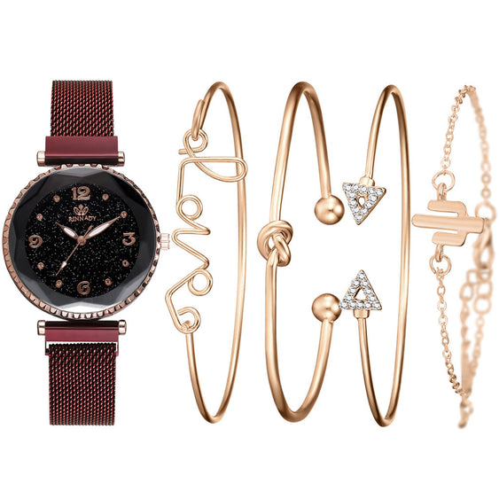 Watches Starry Sky Magnet Buckle Fashion Bracelet Wristwatch