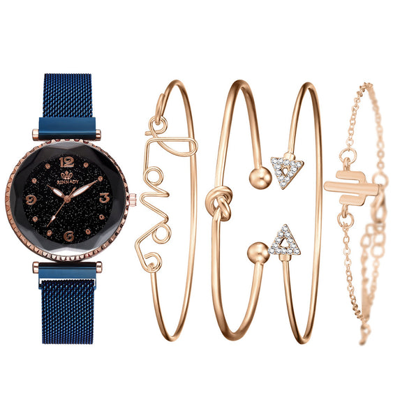 Watches Starry Sky Magnet Buckle Fashion Bracelet Wristwatch