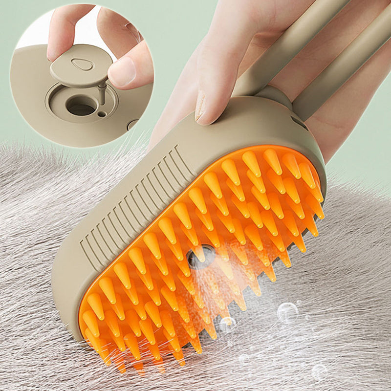 3 In 1 Pet Steam Brush Electric Spray Grooming Comb