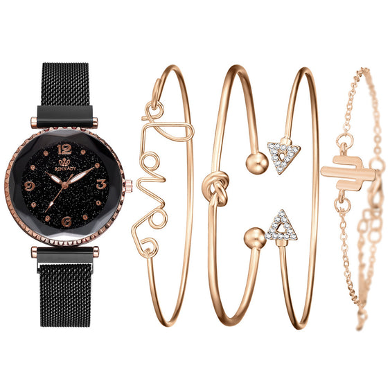 Watches Starry Sky Magnet Buckle Fashion Bracelet Wristwatch