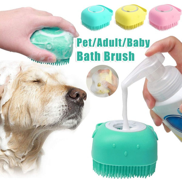 Silicone Massage Brush Cleaning Tool Comb For Pets