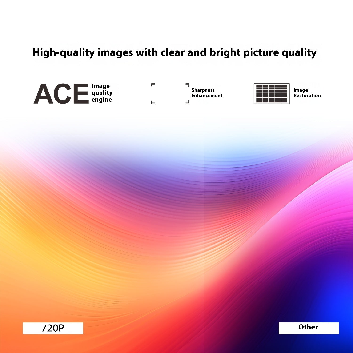 Portable Projector For Home Use 180 Degrees Angle Automatic Focus