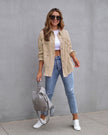 Fashion Ripped Shirt Jacket Female Autumn And Spring Casual Tops