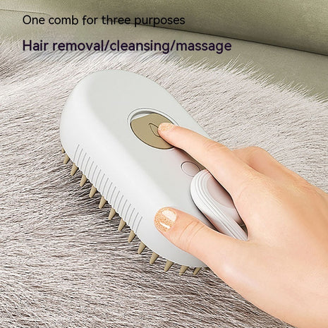 3 In 1 Pet Steam Brush Electric Spray Grooming Comb