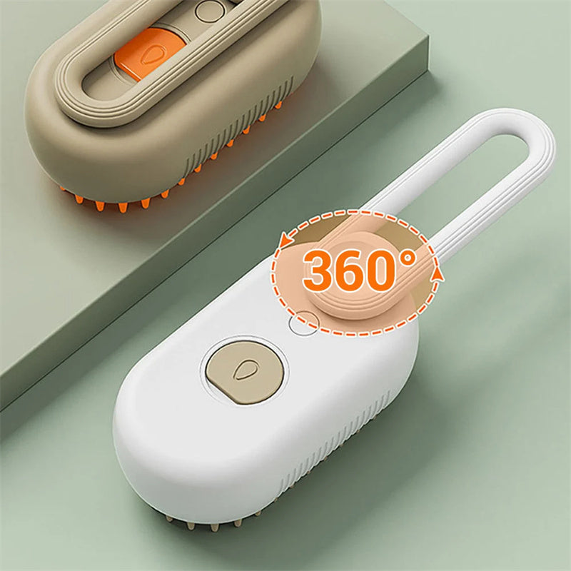 3 In 1 Pet Steam Brush Electric Spray Grooming Comb