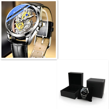 Skeleton Automatic Quartz Watch Gold Man Watch