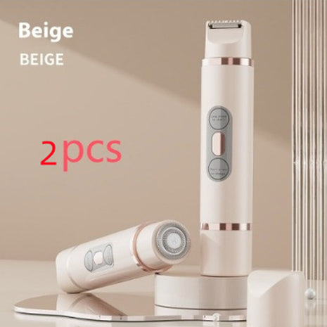 Dual-Head Electric Shaver Painless Women's Epilator Bikini Hair Removal Device Automatic Hair Trimmer Underarm Facial Lips Leg