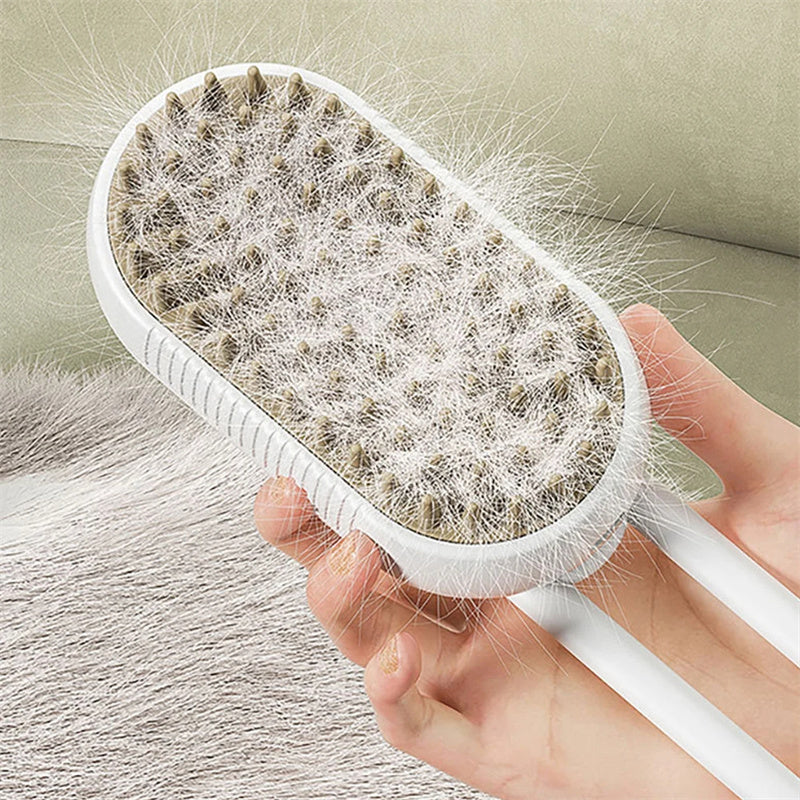 3 In 1 Pet Steam Brush Electric Spray Grooming Comb