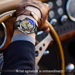 Skeleton Automatic Quartz Watch Gold Man Watch